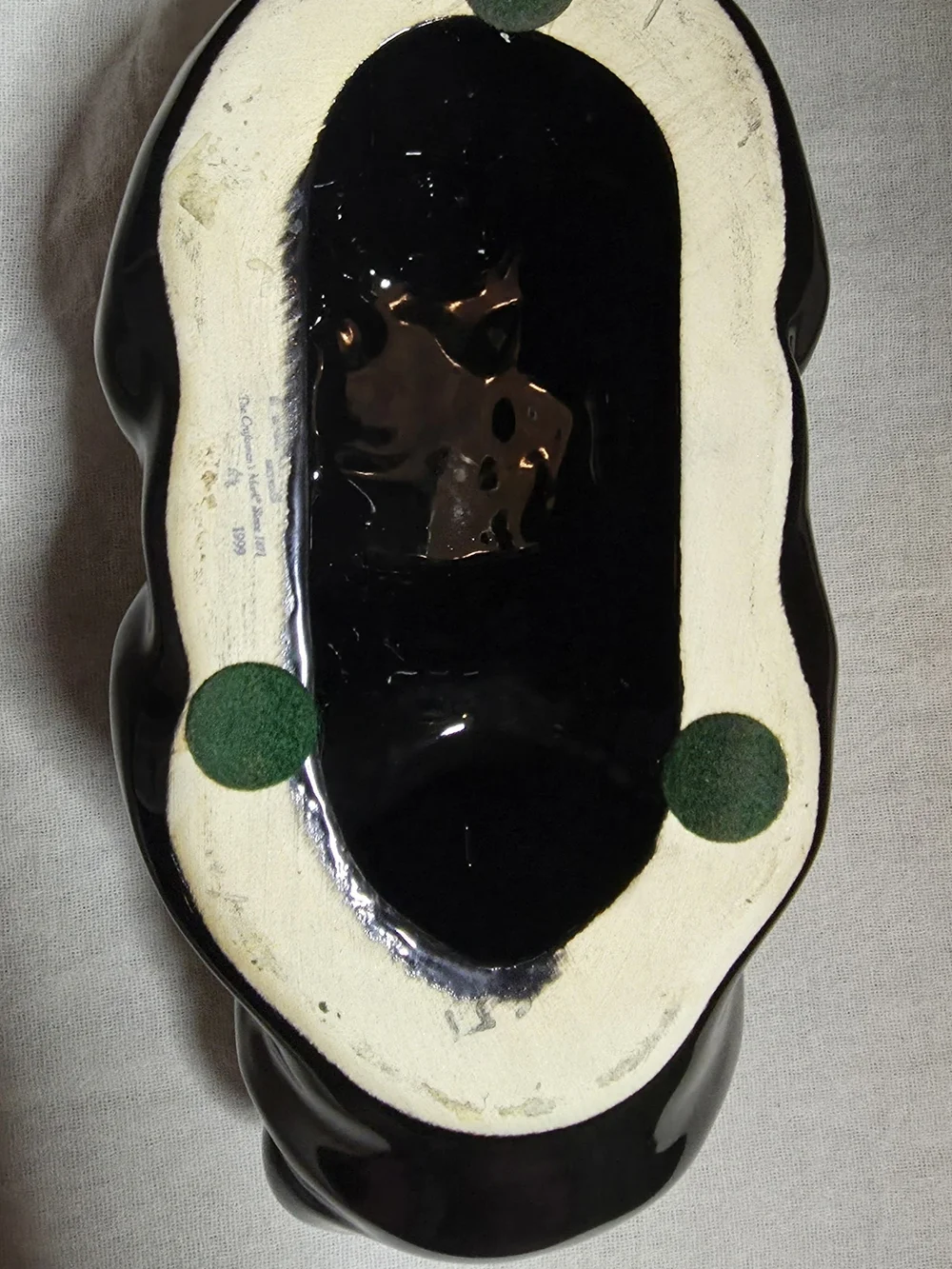 Vintage Royal Haeger Pottery Black Cat Base ONLY (NO Fish Bowl) 10x5x5